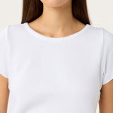 Baby Jean Tee in Chalk Pointelle