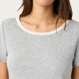Baby Jean Tee In Heather Pointelle