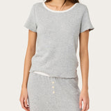 Baby Jean Tee In Heather Pointelle
