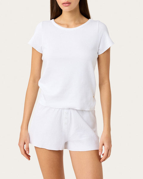 BABYL KON! KON! TEE XLサイズ Baby Jean Tee in Chalk Pointelle