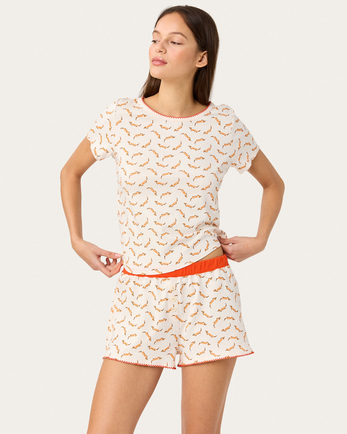 Suzie Pj Set in Hot Dog