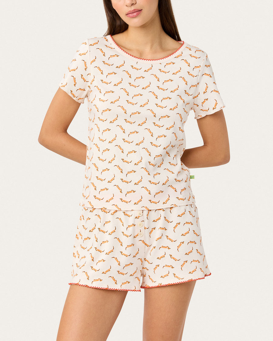 Suzie Pj Set in Hot Dog