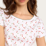 Baby Jean Tee In Cherry Pie