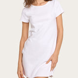 Baby Jean Dress in Chalk Pointelle