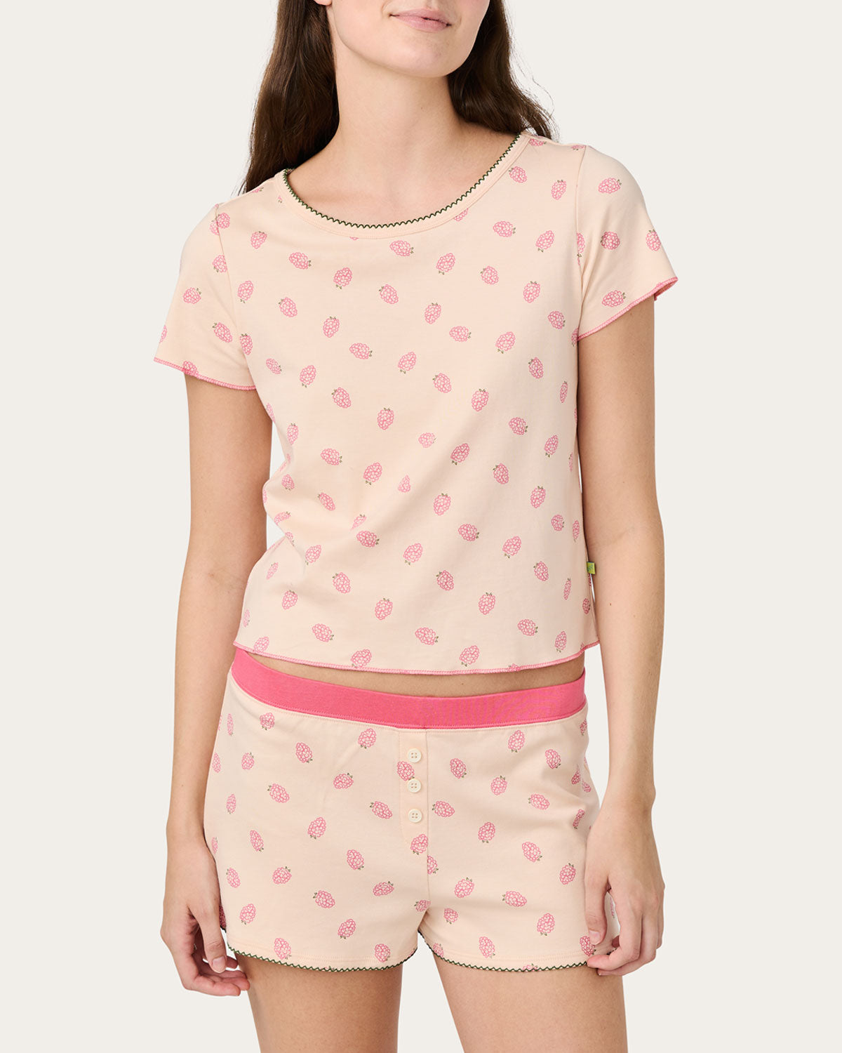 Baby Jean Tee in Raspberry