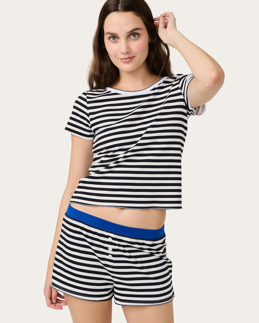 Baby Jean Tee in Classic Stripe