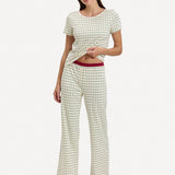 Baby Jean Long PJ Set in Floating Hearts
