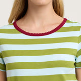 Baby Jean Tee in Olive/Ice