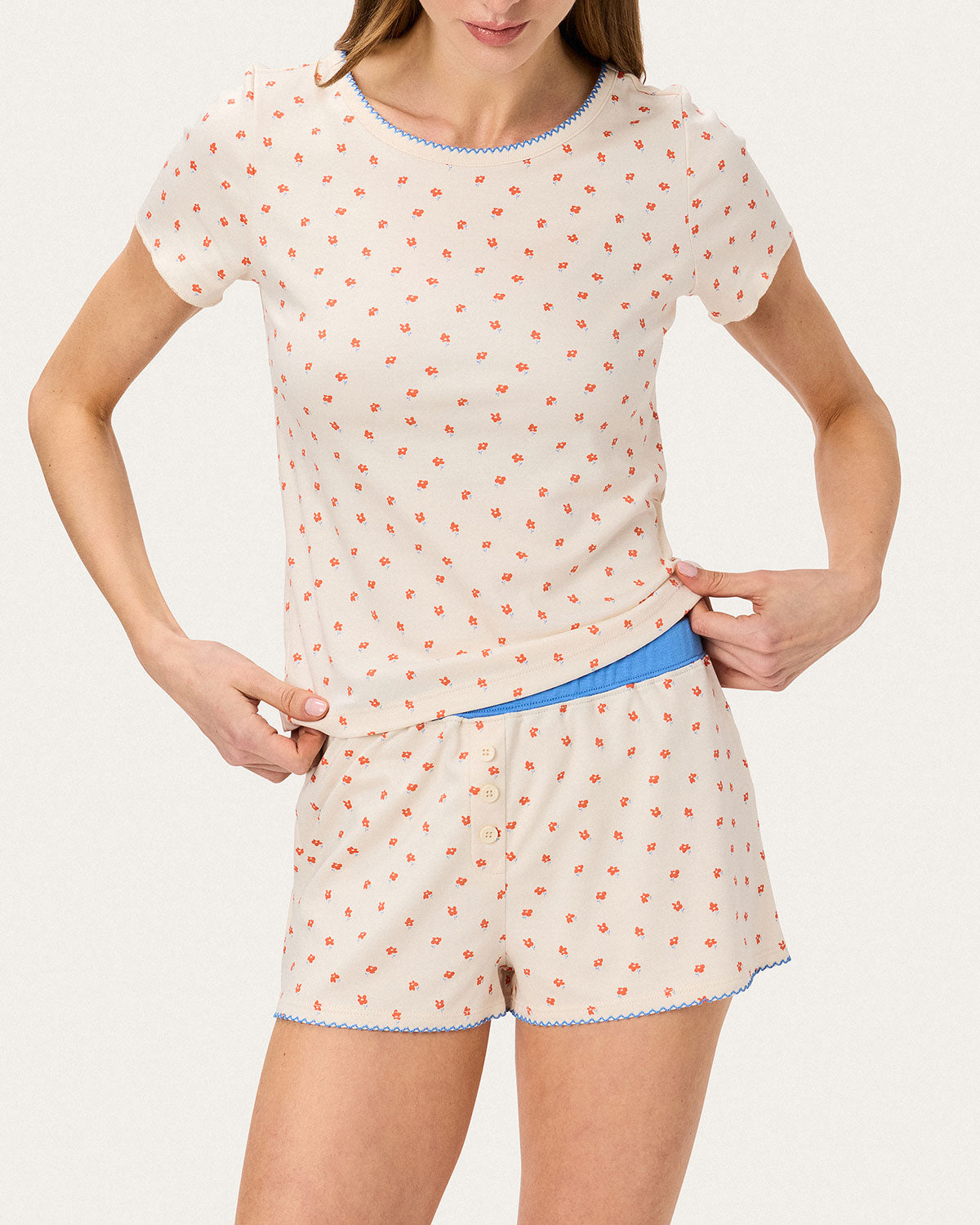 Baby Jean Tee in Sweet Poppies