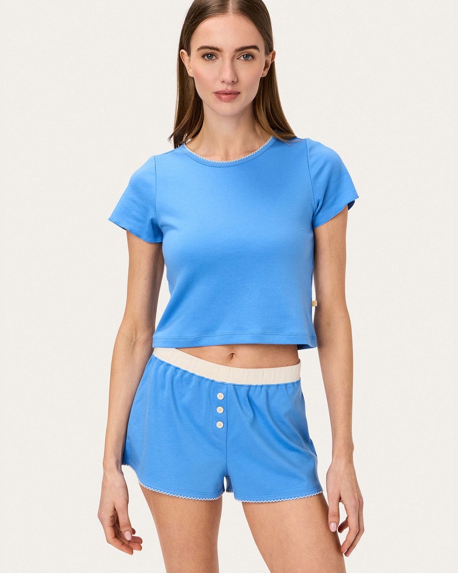 Baby Crop Tee in Provence