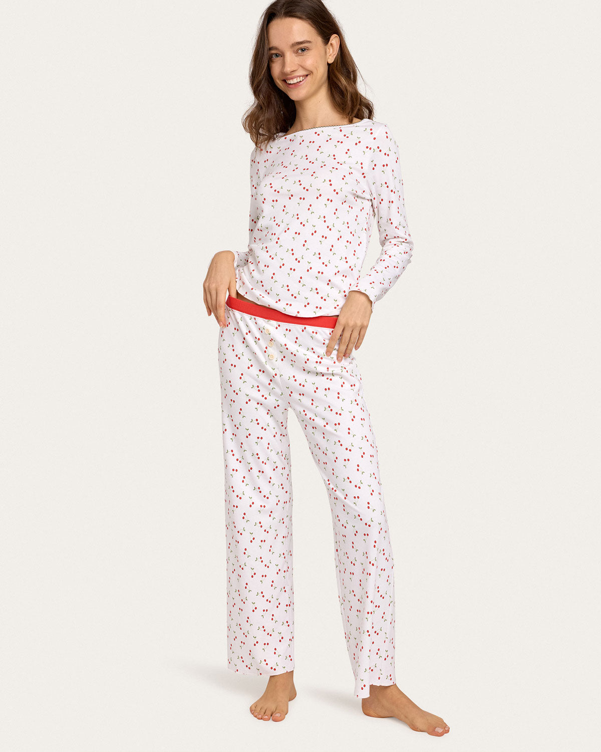 Ellie PJ Set in Cherry Pie