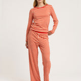 Ellie PJ Set in Cinnamon Stripe