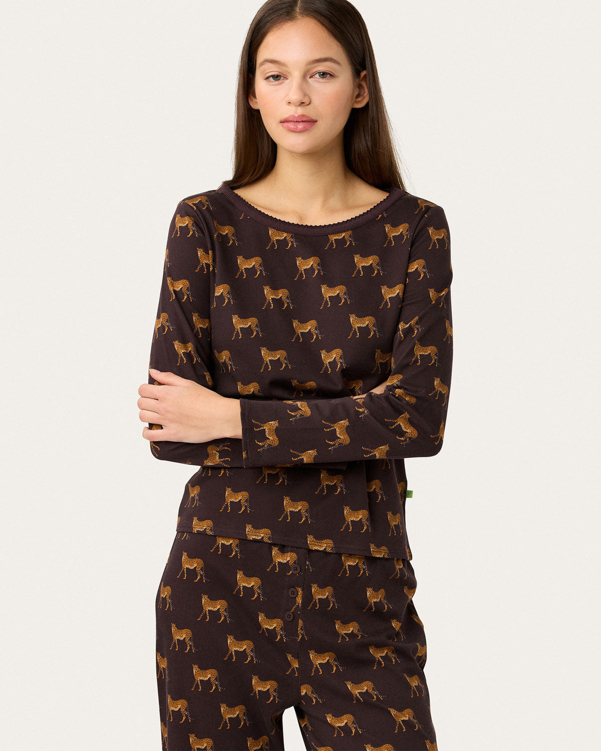 Cozyland | Ellie Pj Set in Lazy Leopards