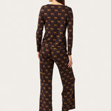 Ellie Pj Set in Lazy Leopards