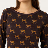 Ellie Pj Set in Lazy Leopards