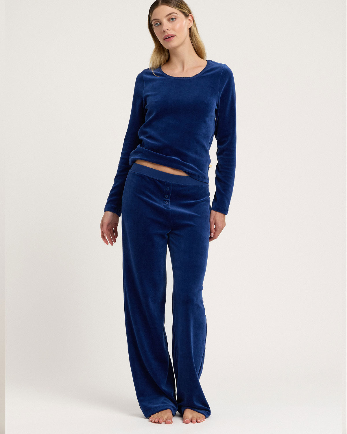 Ellie Lounge Pant in Midnight Velour