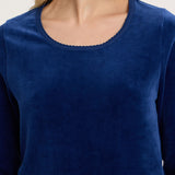 Ellie Lounge Tee in Midnight Velour
