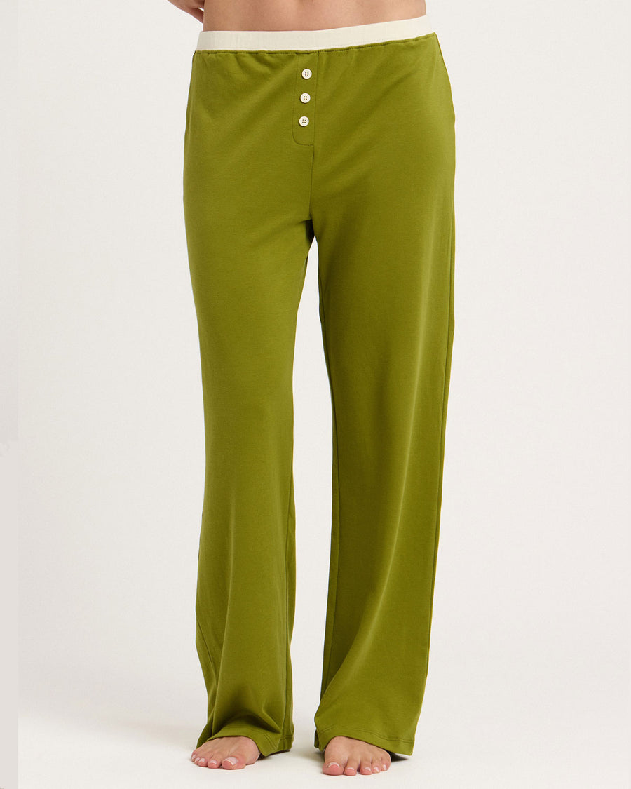 Ellie Pant in Fig Solid
