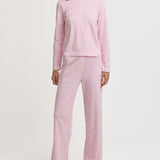 Brunch Long PJ Set in Baby Pink Cloud