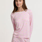 Brunch Long PJ Set in Baby Pink Cloud