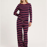 Ellie PJ Set in Rugby Stripe