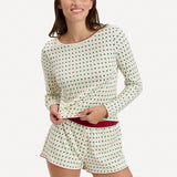 Ellie Shortie PJ Set in Floating Hearts
