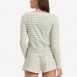 Ellie Shortie PJ Set in Floating Hearts