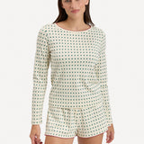 Ellie Shortie PJ Set in Floating Hearts