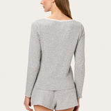 Ellie Tee in Heather Pointelle