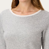 Ellie Tee in Heather Pointelle