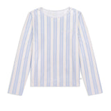 Brunch Long PJ Set in Cloudy Stripe