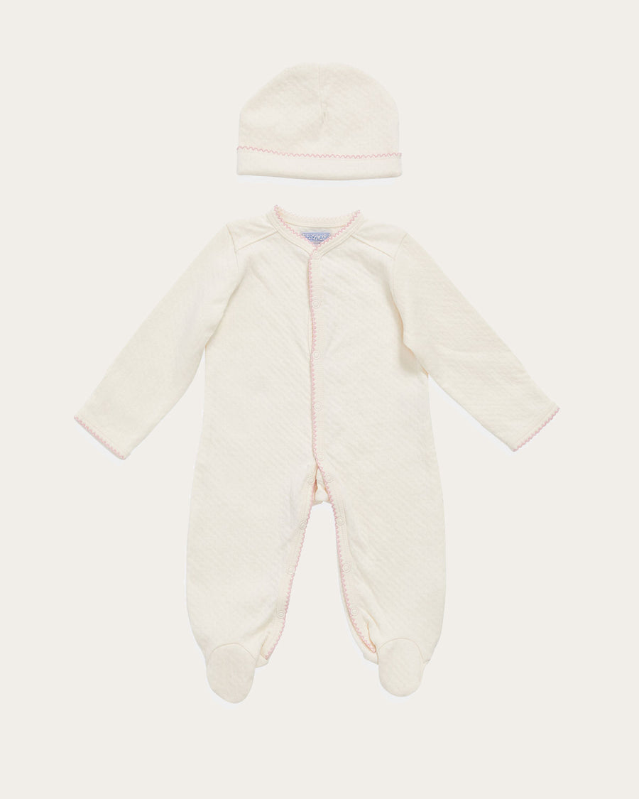 Baby Hat Rory Onesie Set In Rose Water