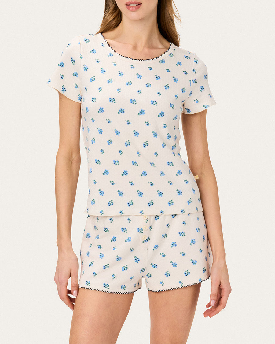 Suzie Pj Set in Forget Me Not