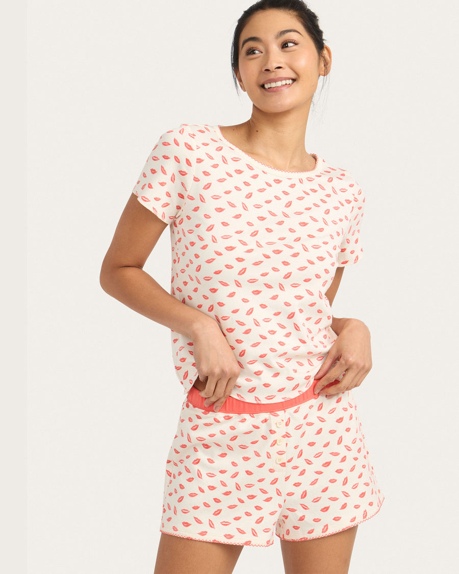 Suzie Pj Set in Lipstick
