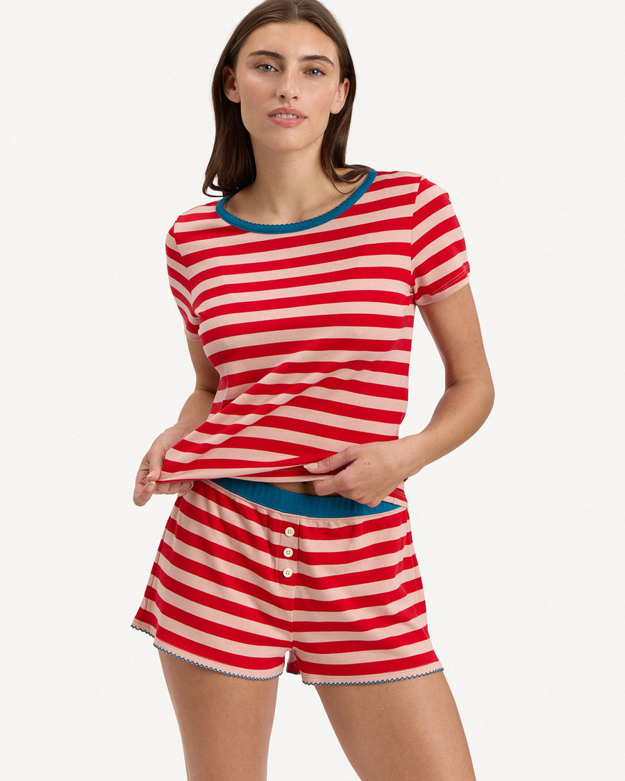 Suzie Pj Set in Ribbon Stripe