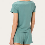 Suzie Pajama Set in Sage/Air