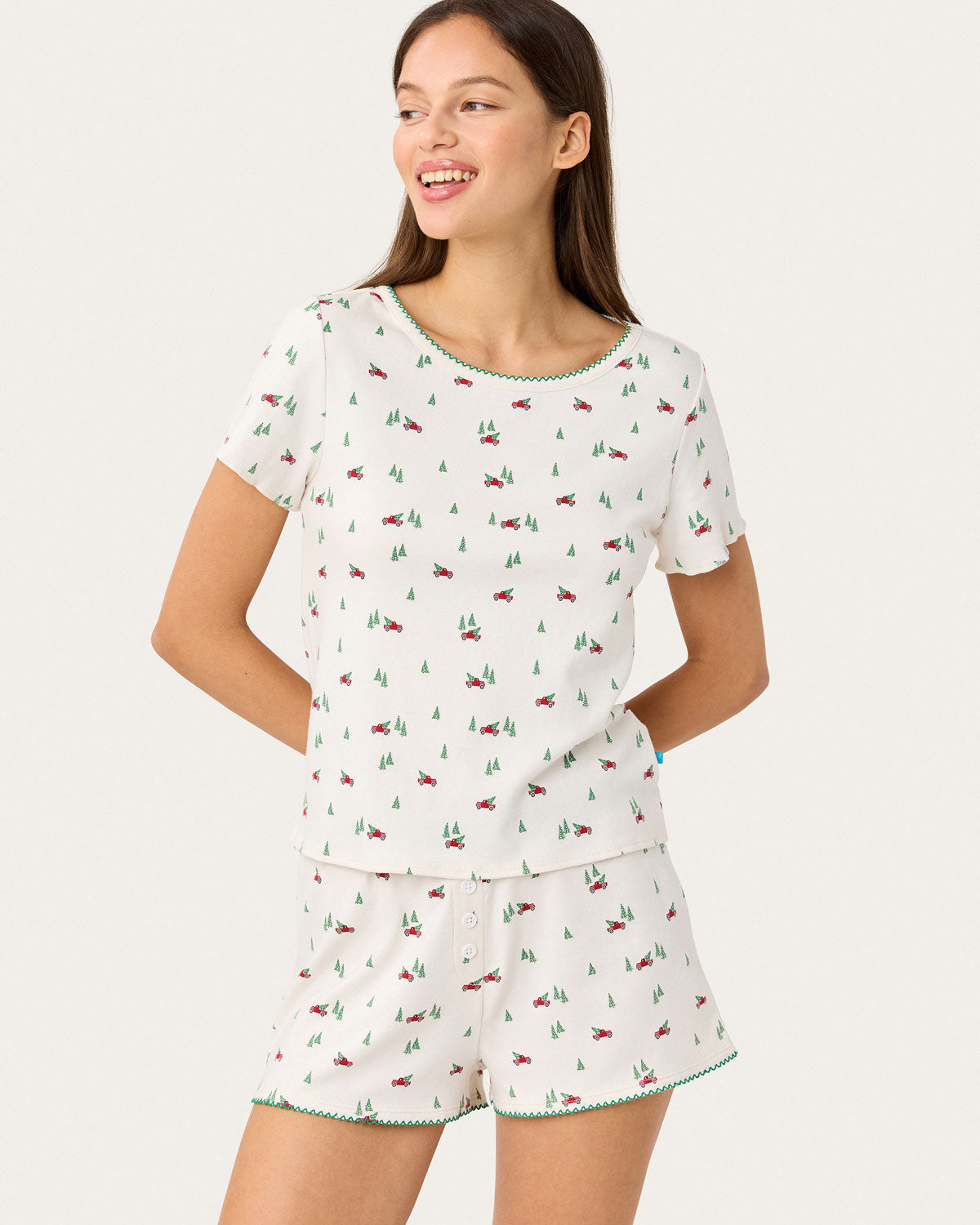 Suzie PJ Set in Big Red Trucks