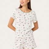 Suzie PJ Set in Big Red Trucks