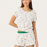 Suzie PJ Set in Big Red Trucks