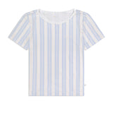 Brunch Shortie PJ Set in Cloudy Stripe