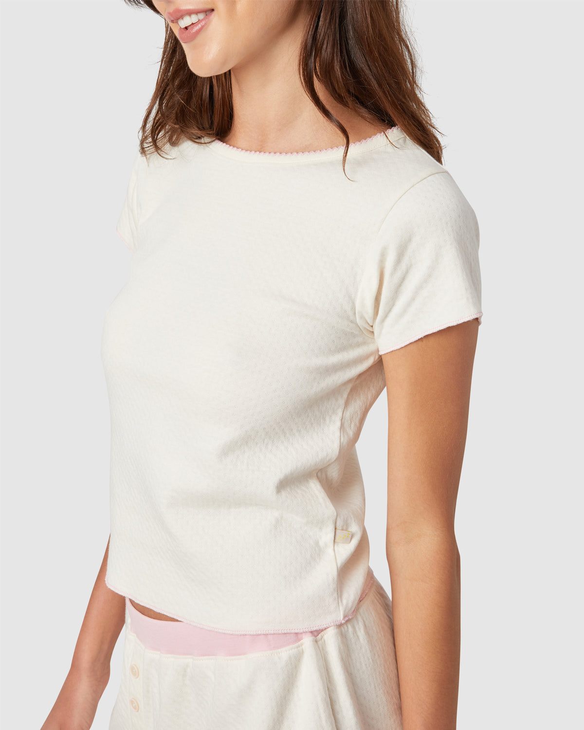 Baby Jean Tee In Rose Water